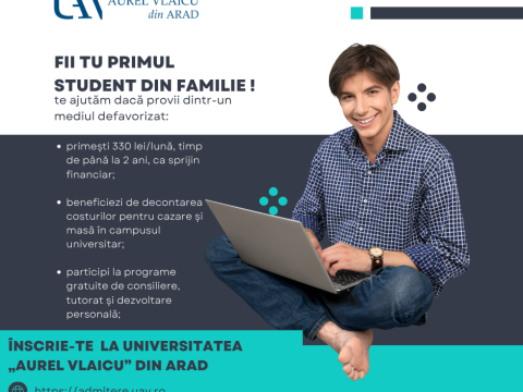 Studenții UAV pot beneficia de programul „Primul student din familie”!